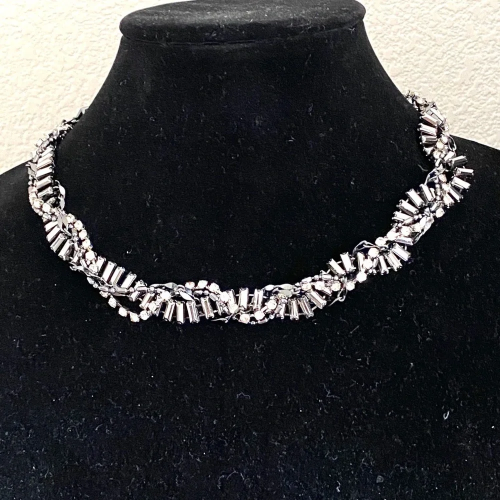 EXPRESS Necklace Rhinestones Statement - Picture 2 of 7
